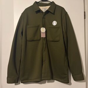 Nomad Forest Green Sherpa Lined Shacket